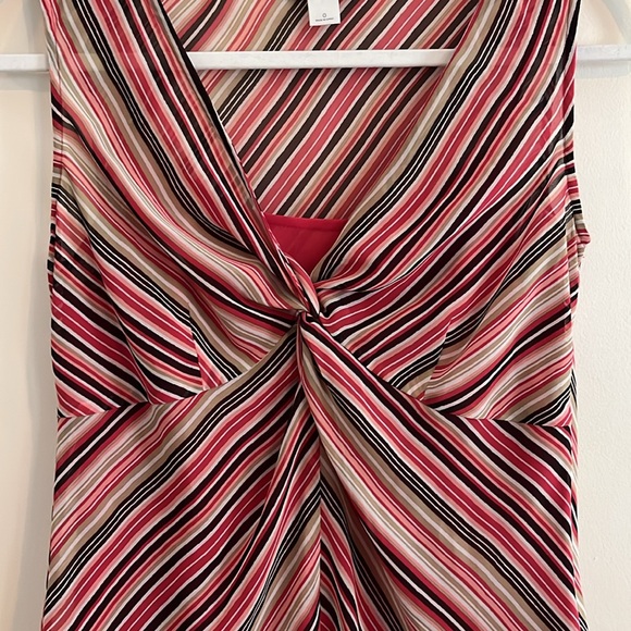 Vintage Loft Sheer Top y2k Striped Gilmore Girls Pink Girly 2000s V neck - Picture 2 of 8